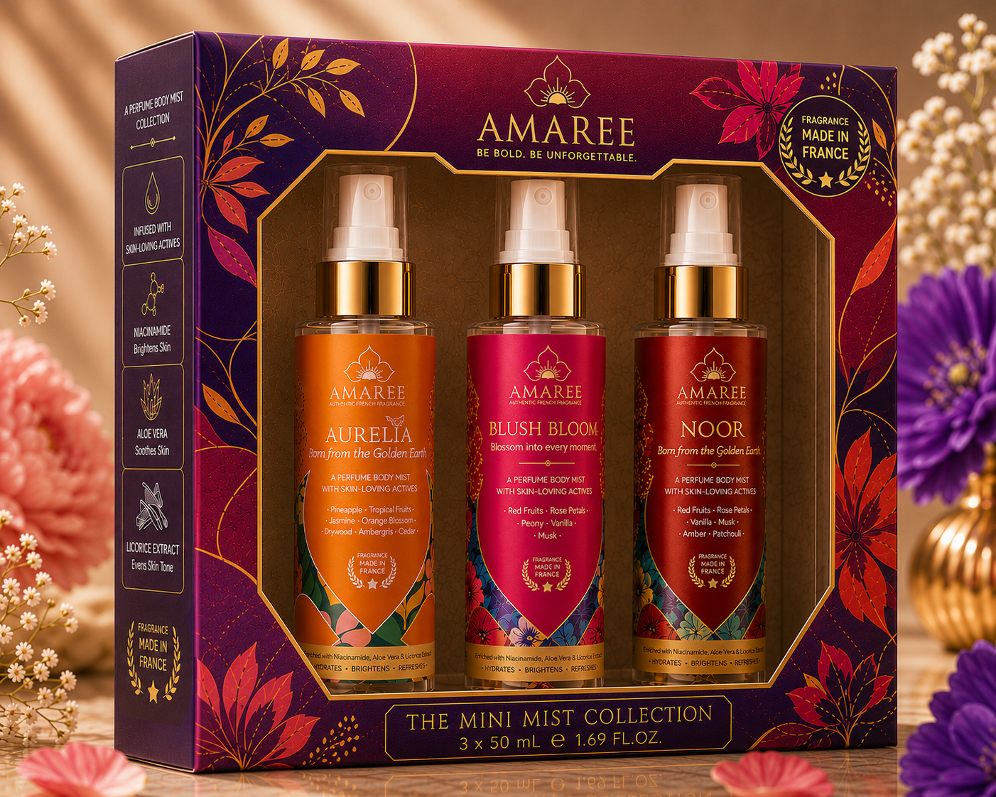 The Signature Trio – Aurelia • Blush Bloom • Noor